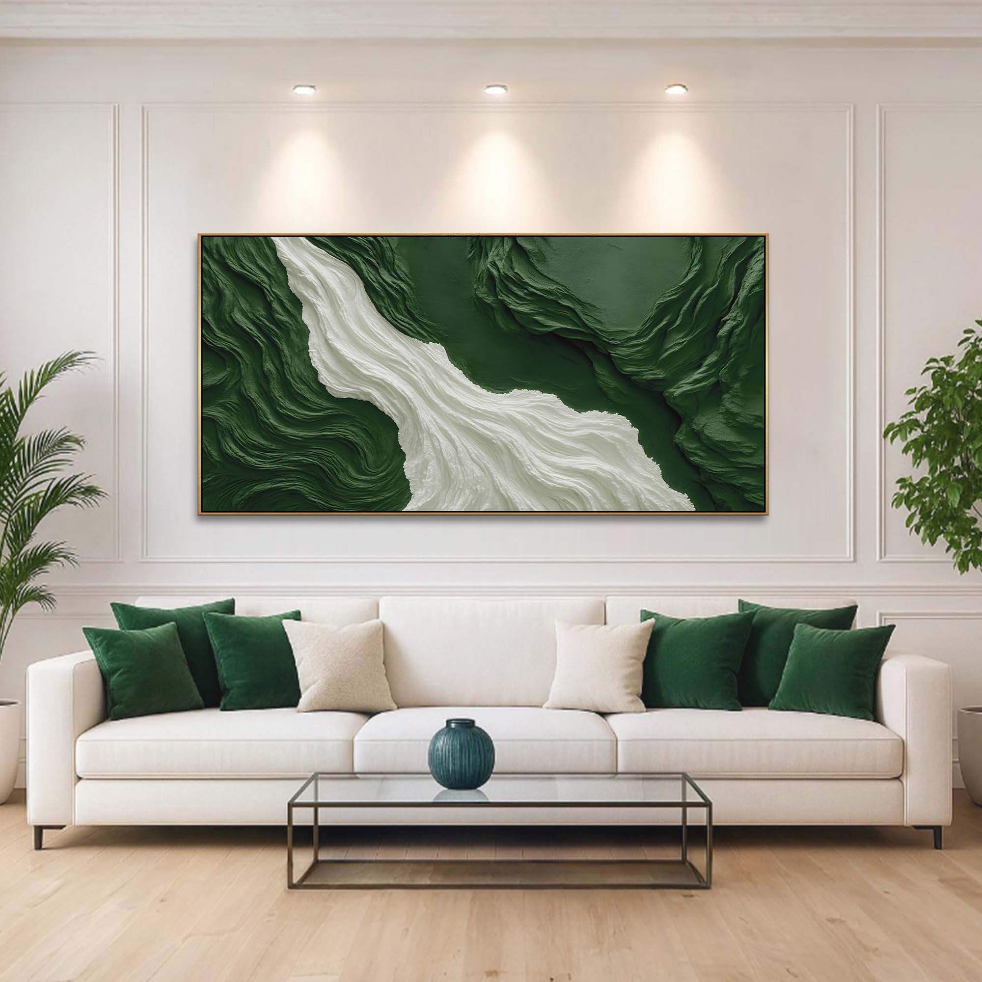 Green Rivers Abstract Wall Art - Tailored Canvases - Flyclothing LLC