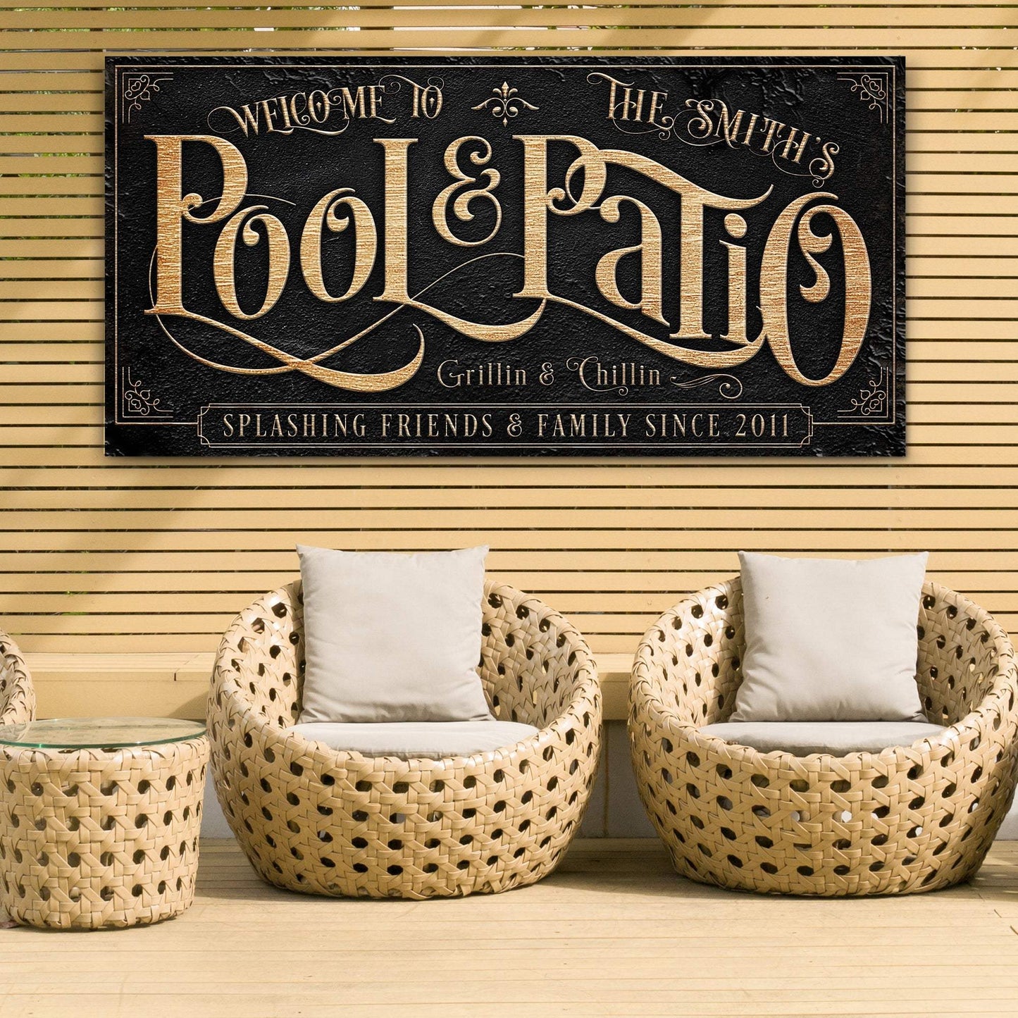Personalized Pool & Patio Sign II - Tailored Canvases - Flyclothing LLC