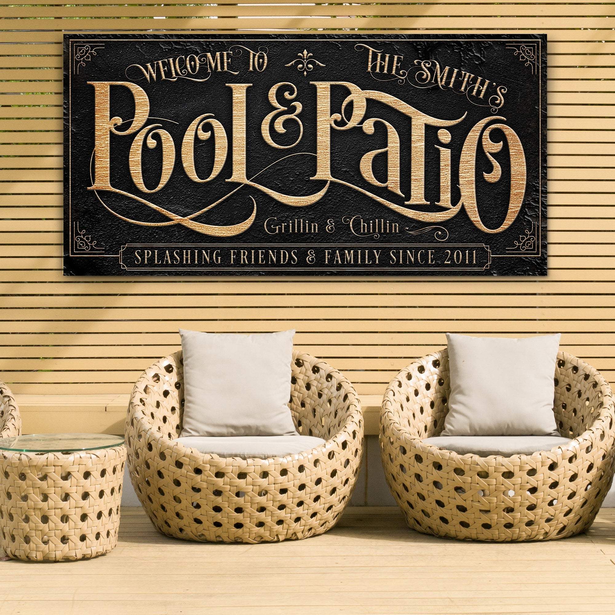 Personalized Pool & Patio Sign II - Tailored Canvases - Flyclothing LLC