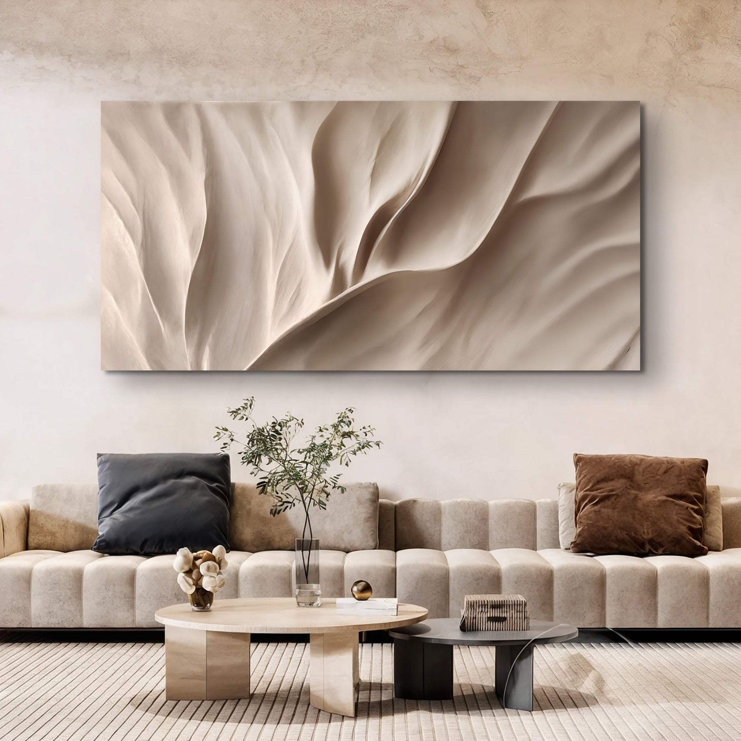 Soft Waves of Elegance Wall Art - Tailored Canvases - Flyclothing LLC