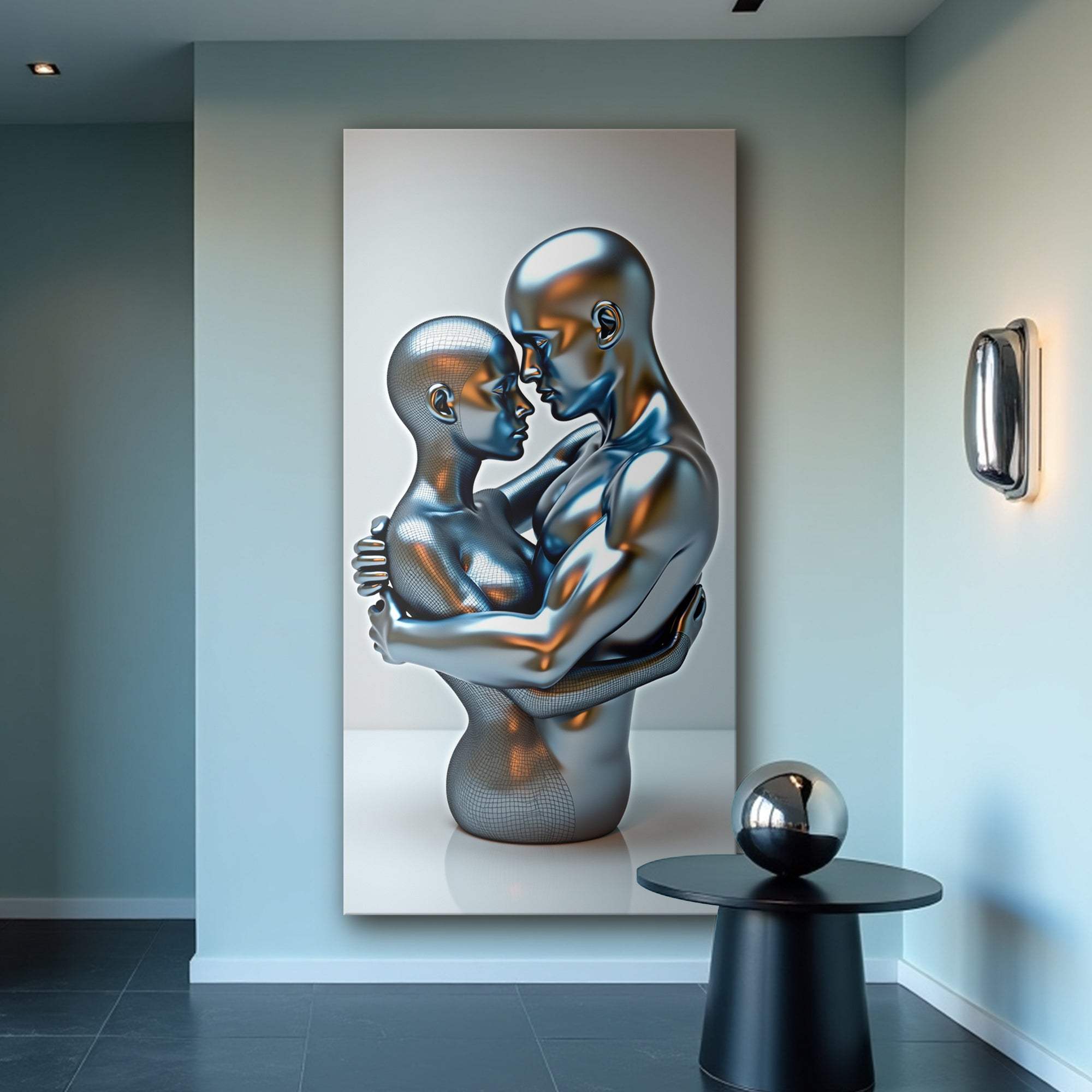 Eternal Love Figure Abstract Wall Art II - Tailored Canvases - Flyclothing LLC