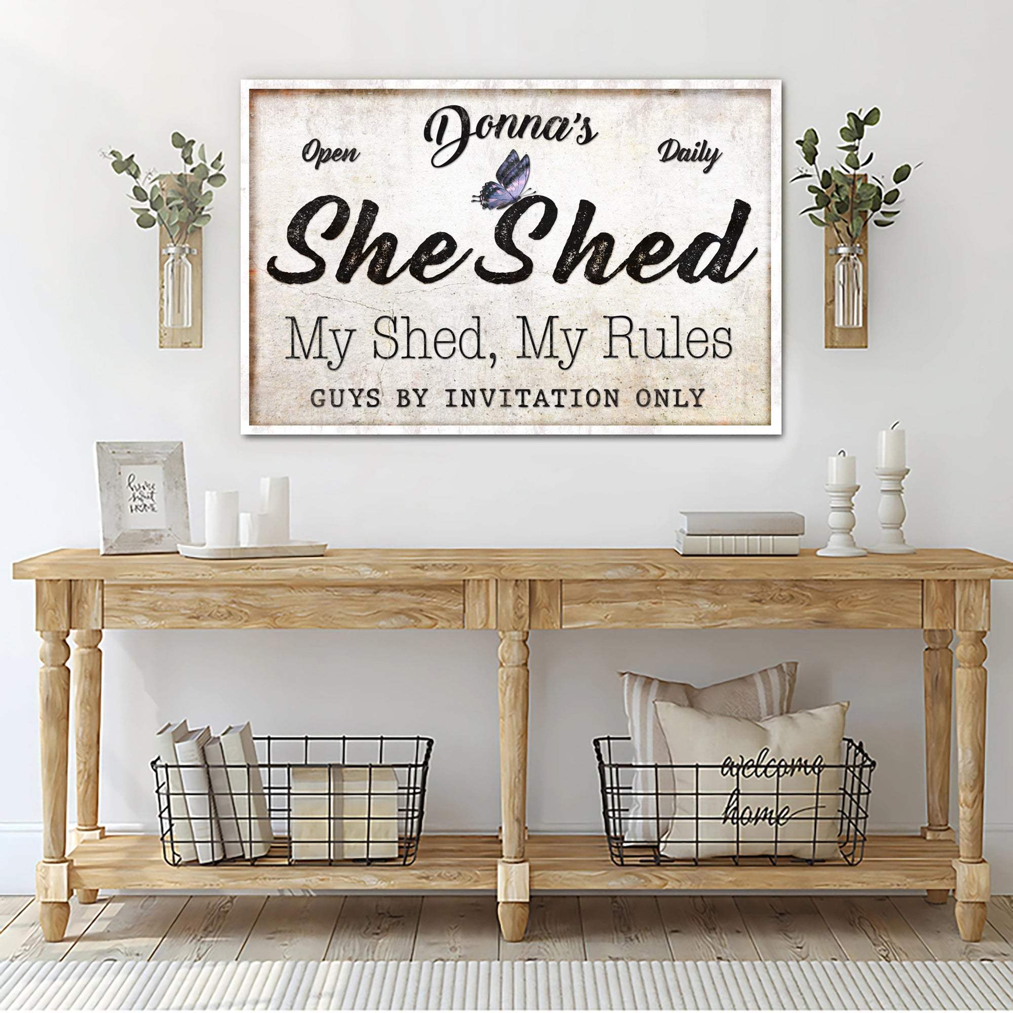 Personalized She Shed Sign XIX - Tailored Canvases - Flyclothing LLC
