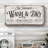 Personalized Laundry Service Sign - Tailored Canvases - Flyclothing LLC