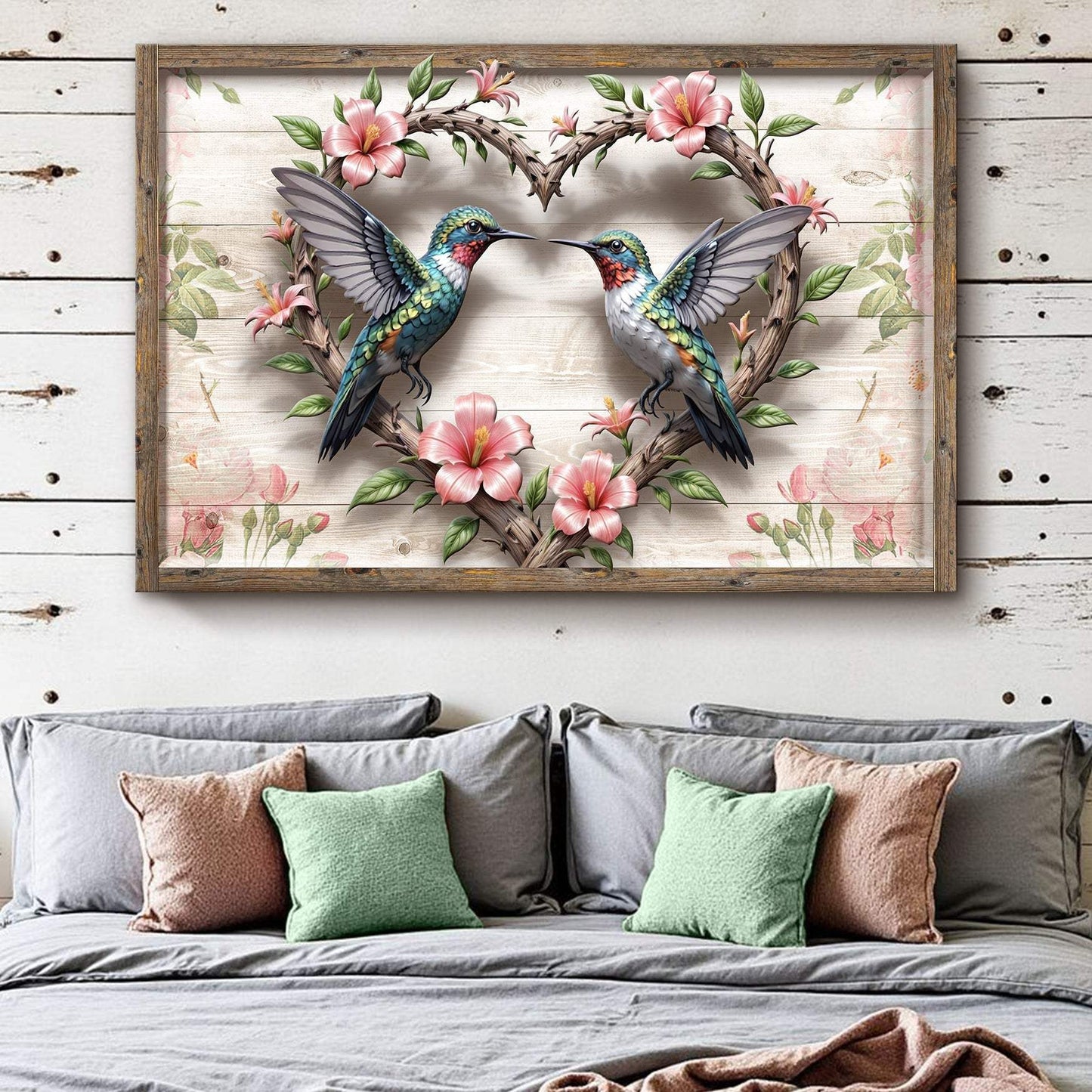 3D Hummingbirds Wall Art II - Tailored Canvases - Flyclothing LLC