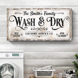 Personalized Laundry Service Sign II - Tailored Canvases - Flyclothing LLC