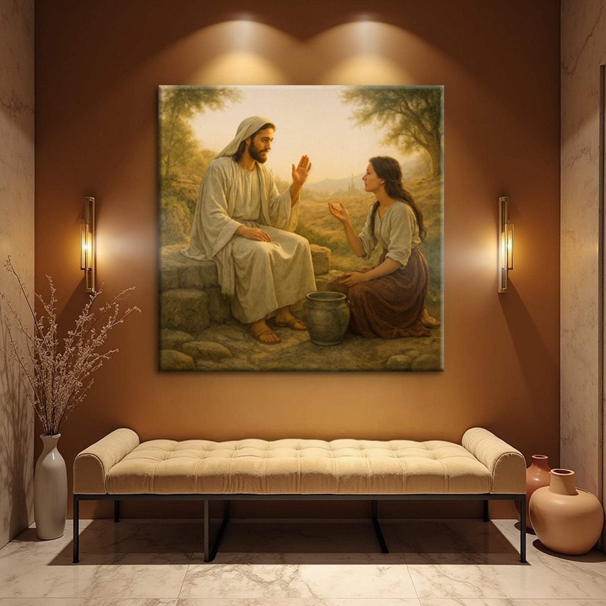 Samaritan at the Well Faith Wall Art II - Tailored Canvases - Flyclothing LLC