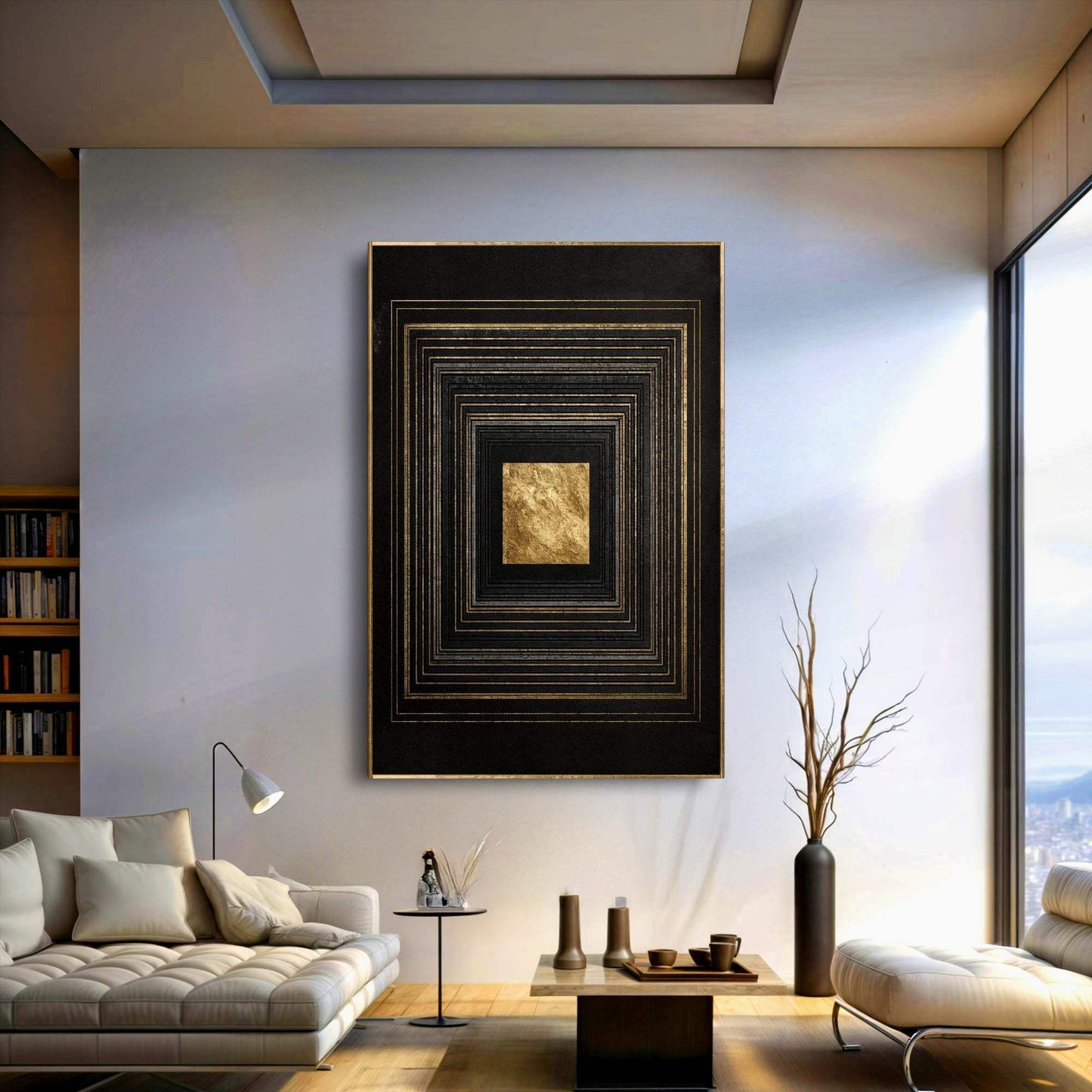 Black And Gold Core Wall Art - Tailored Canvases - Flyclothing LLC