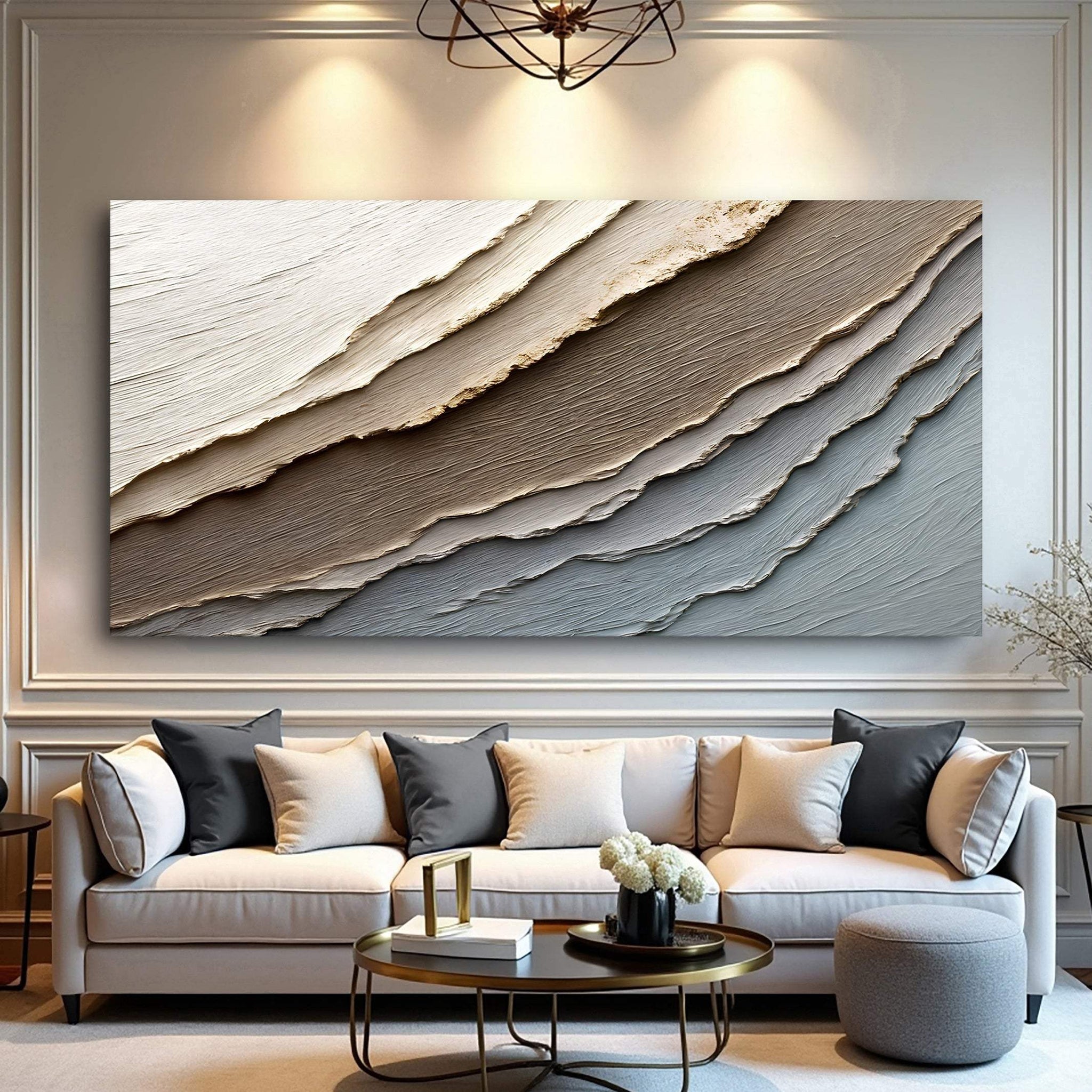 Abstract Earth Tones Wall Art - Tailored Canvases - Flyclothing LLC