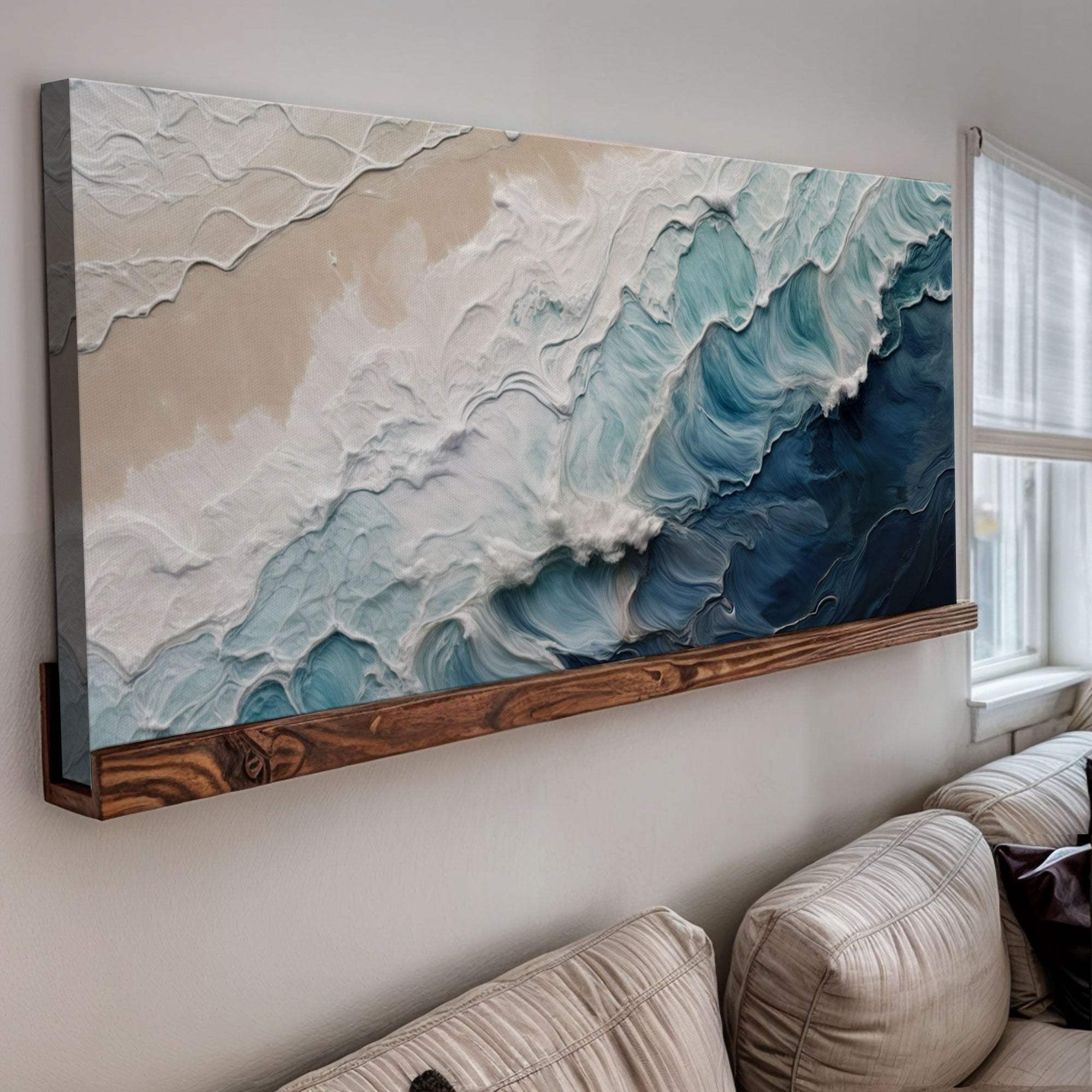 Crashing Coastal Waves Wall Art - Tailored Canvases - Flyclothing LLC