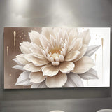 Single Beige Flower Abstract Wall Art - Tailored Canvases - Flyclothing LLC