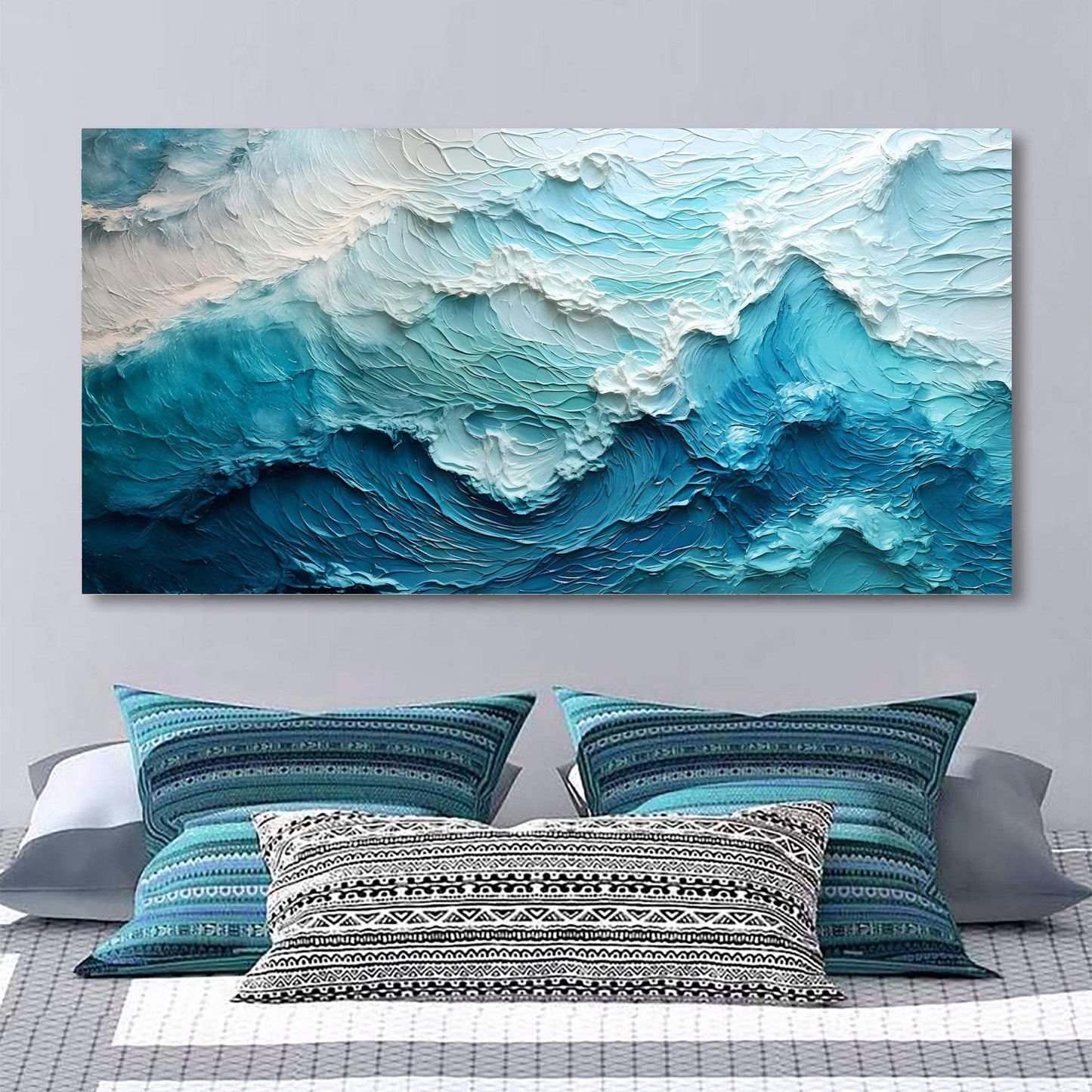 Blue Ocean Coastal Wall Art II - Tailored Canvases - Flyclothing LLC
