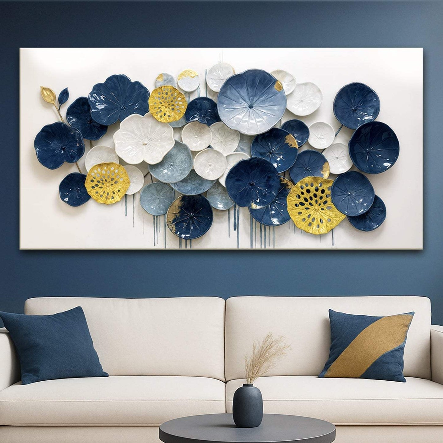 Lotus Leaf Abstract Wall Art VII - Tailored Canvases - Flyclothing LLC