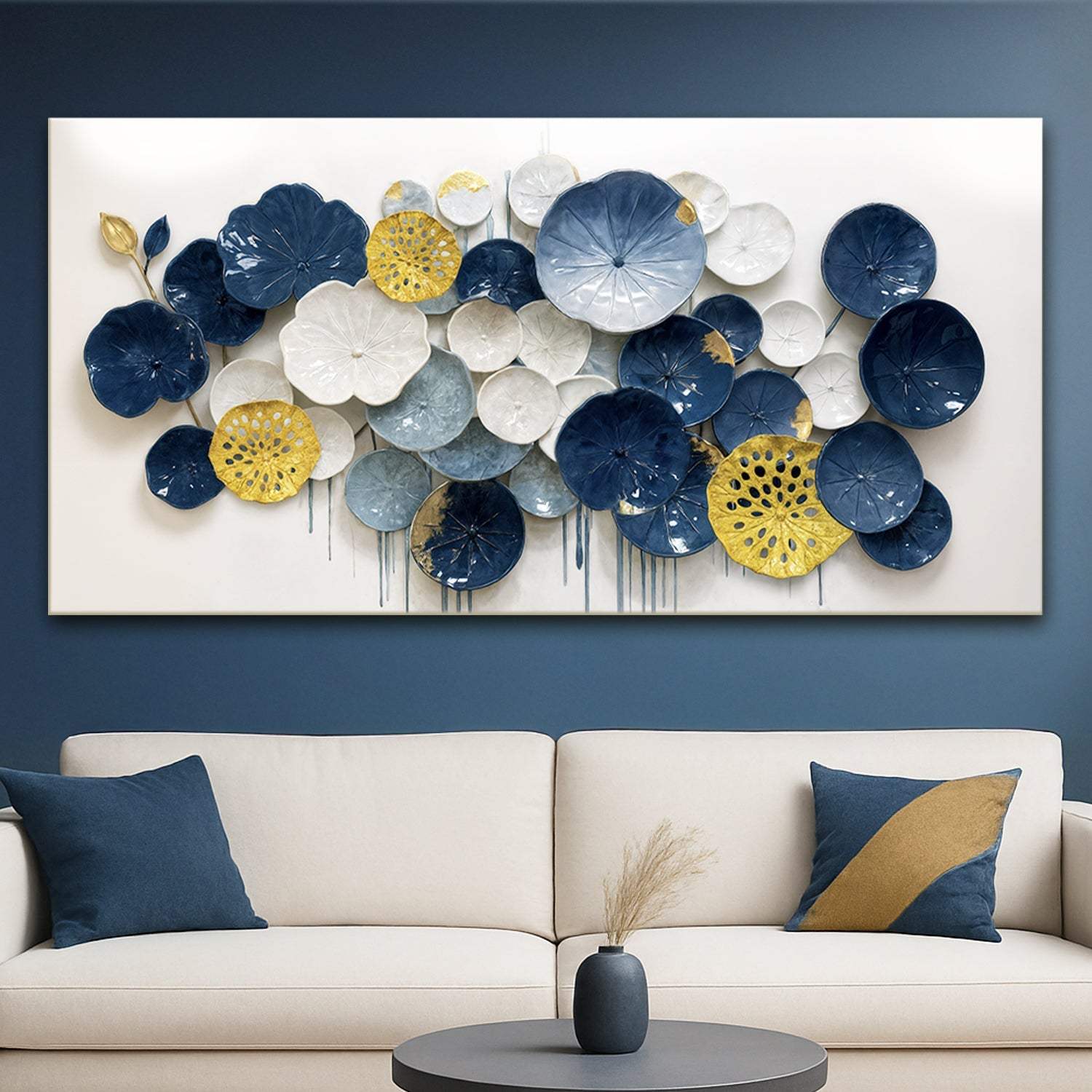 Lotus Leaf Abstract Wall Art VII - Tailored Canvases - Flyclothing LLC