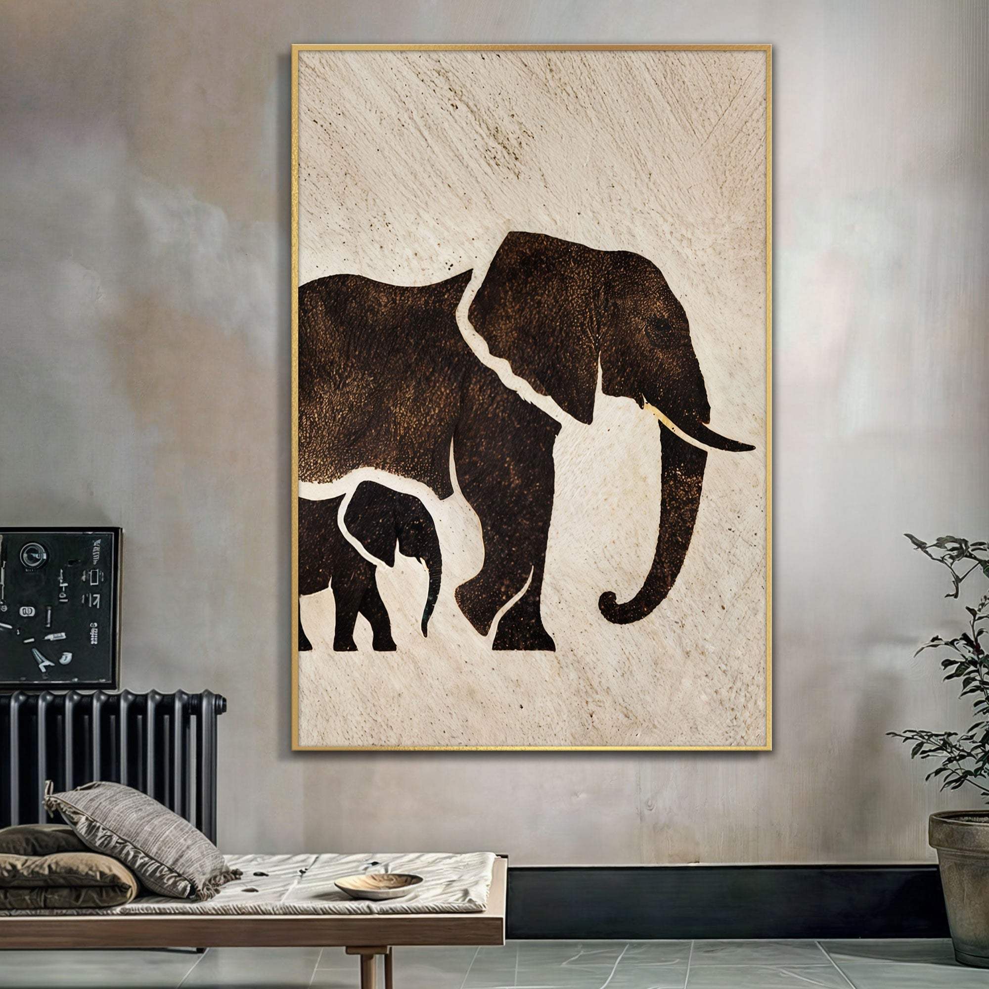 Elephant Heritage Wall Art - Tailored Canvases - Flyclothing LLC