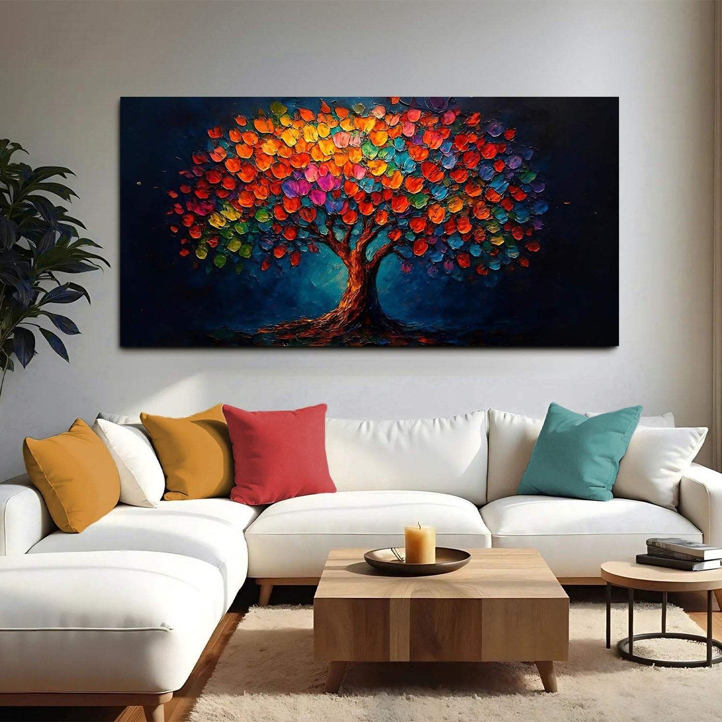 Rainbow Bloom Wall Art - Tailored Canvases - Flyclothing LLC
