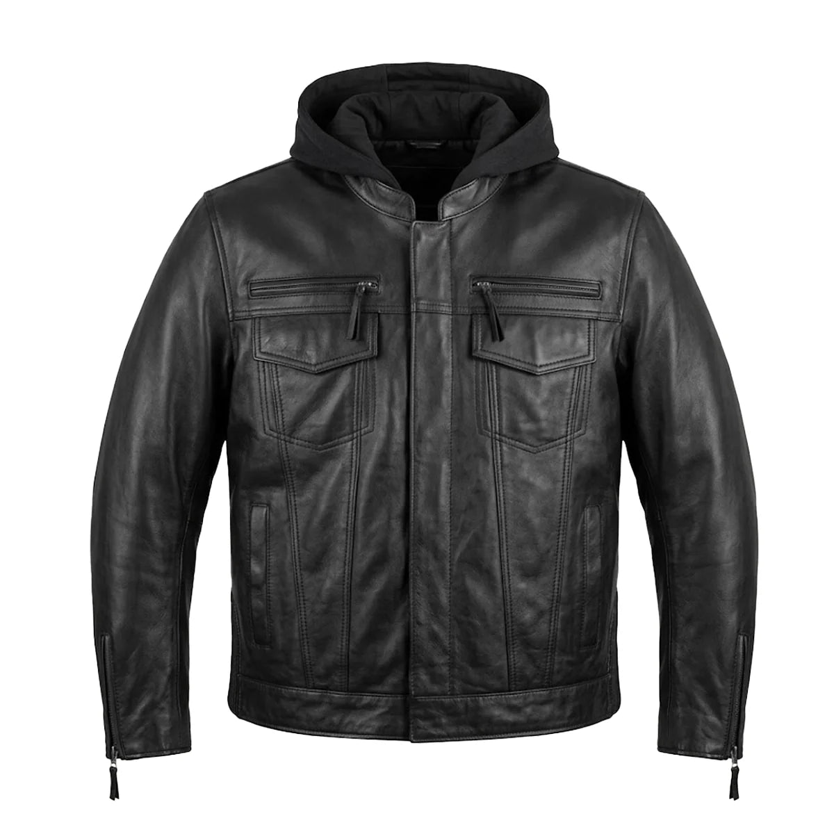 Dragon - Men's Premium Leather Motorcycle Jacket - Unik Just for Bikers - Flyclothing LLC