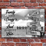 A Lot of Love Family Names Sign - Tailored Canvases - Flyclothing LLC