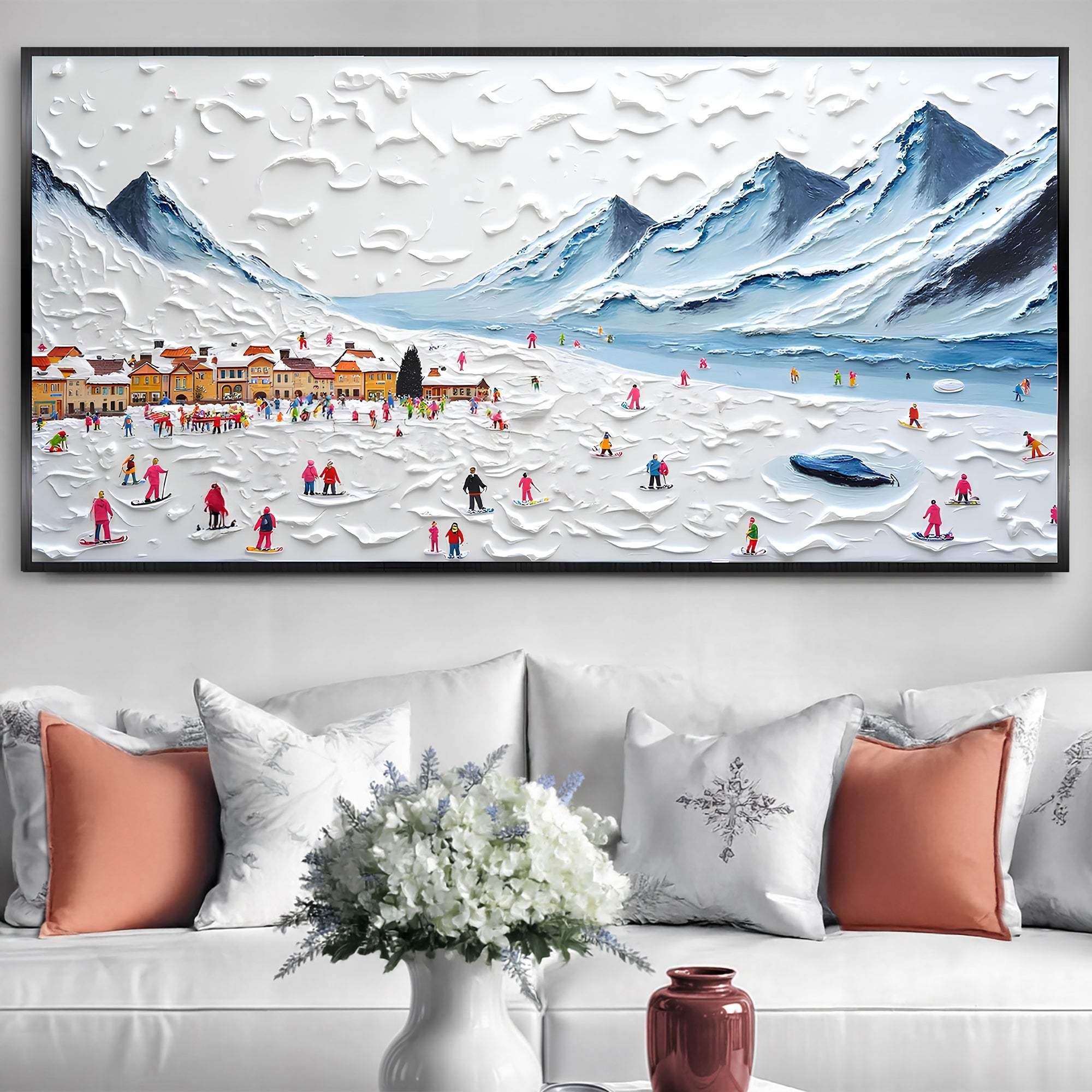 Snow Mountain Abstract Wall Art II - Tailored Canvases - Flyclothing LLC