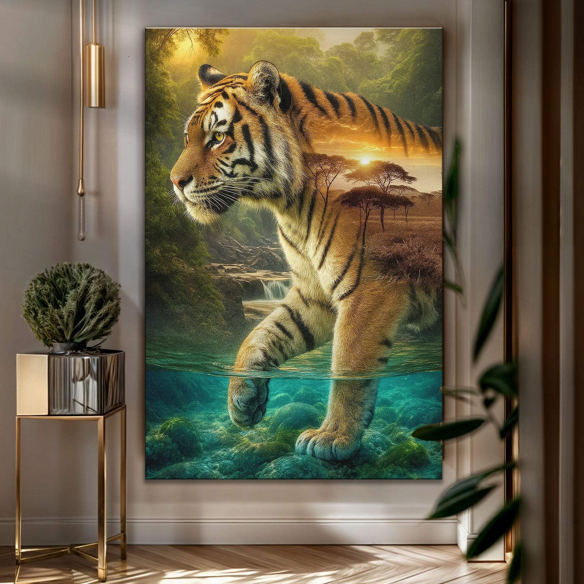 Tiger's Allegory Wall Art - Tailored Canvases - Flyclothing LLC