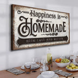 Happiness Is Homemade With Love And Butter Sign - Tailored Canvases - Flyclothing LLC