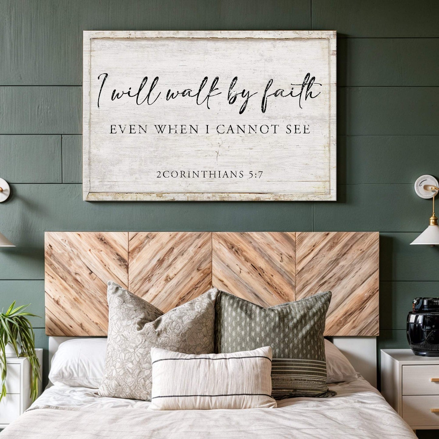 I Will Walk By Faith Even When I Cannot See Faith Sign II - Tailored Canvases - Flyclothing LLC
