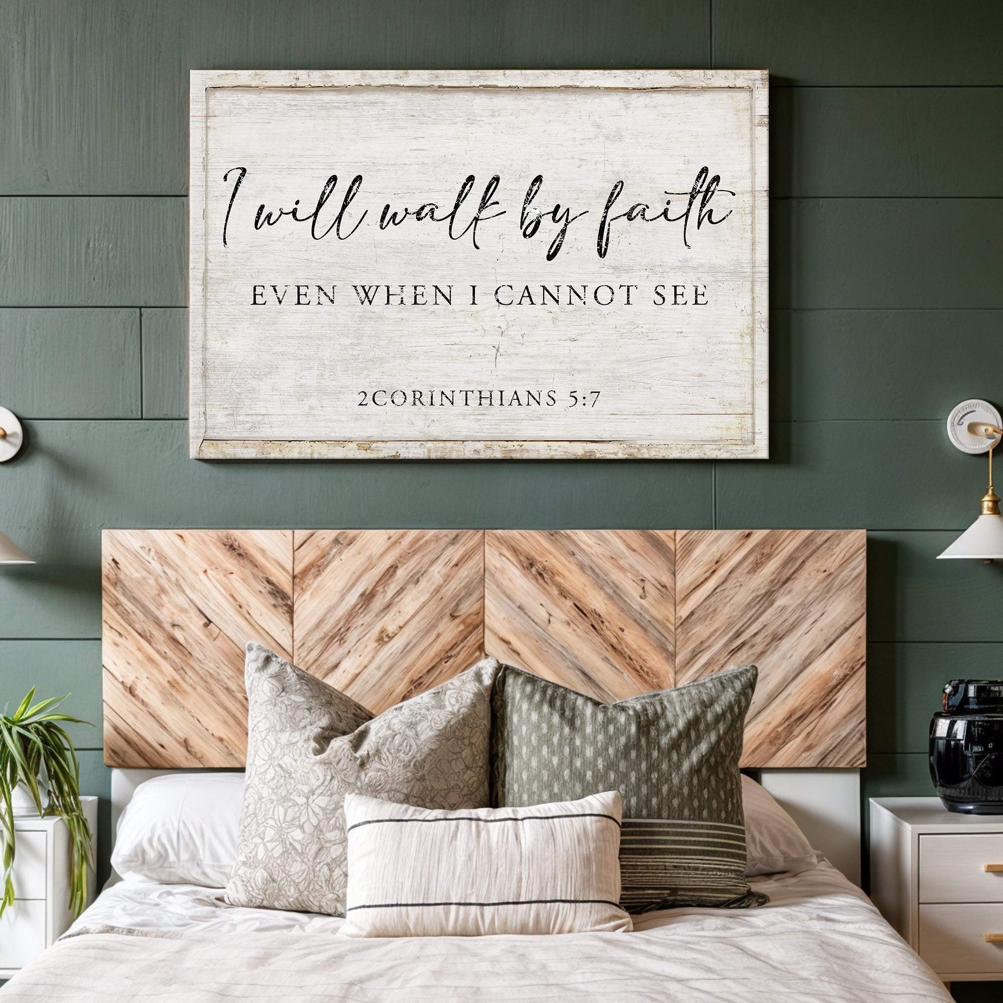 I Will Walk By Faith Even When I Cannot See Faith Sign II - Tailored Canvases - Flyclothing LLC