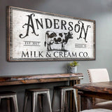 Personalized Milk & Cream Co Sign - Tailored Canvases - Flyclothing LLC