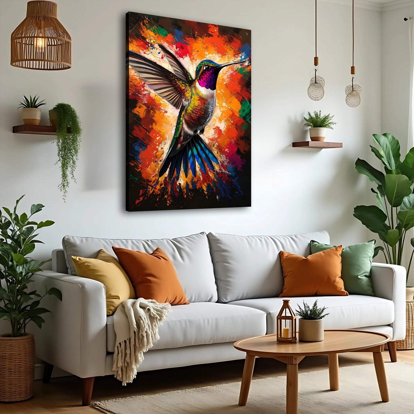 Humming Bird Abstract Wall Art - Tailored Canvases - Flyclothing LLC
