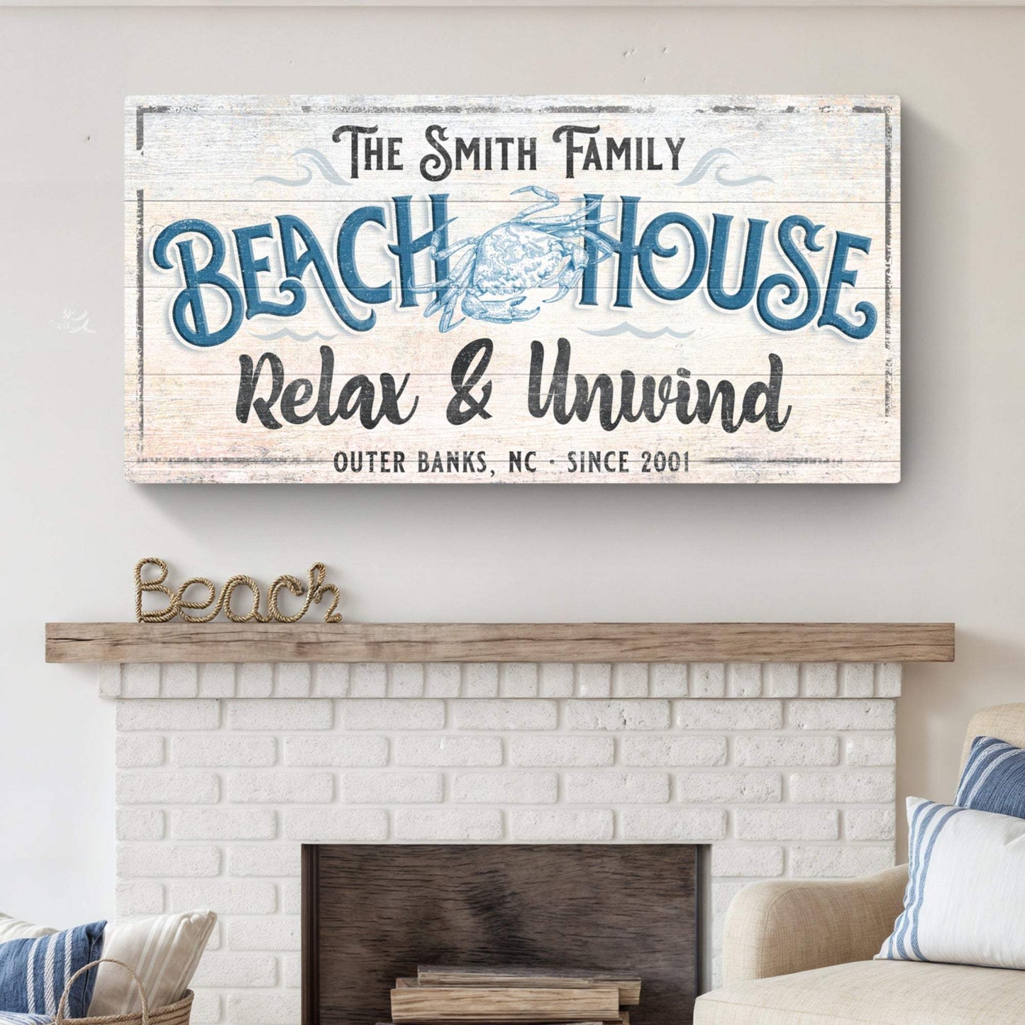 Beach House Sign IV - Tailored Canvases - Flyclothing LLC