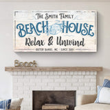 Beach House Sign IV - Tailored Canvases - Flyclothing LLC