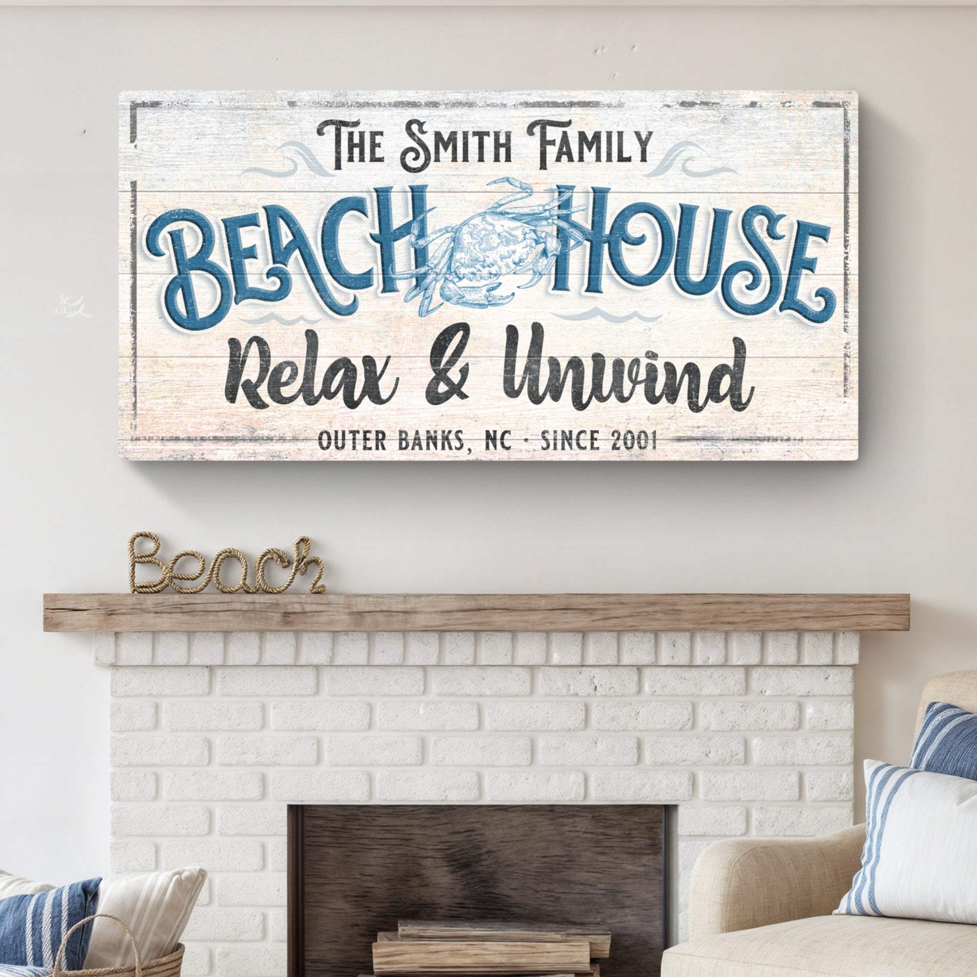 Beach House Sign IV - Tailored Canvases - Flyclothing LLC