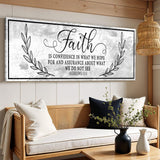 Faith Is Confidence - Hebrews 11:1 Faith Sign II - Tailored Canvases - Flyclothing LLC