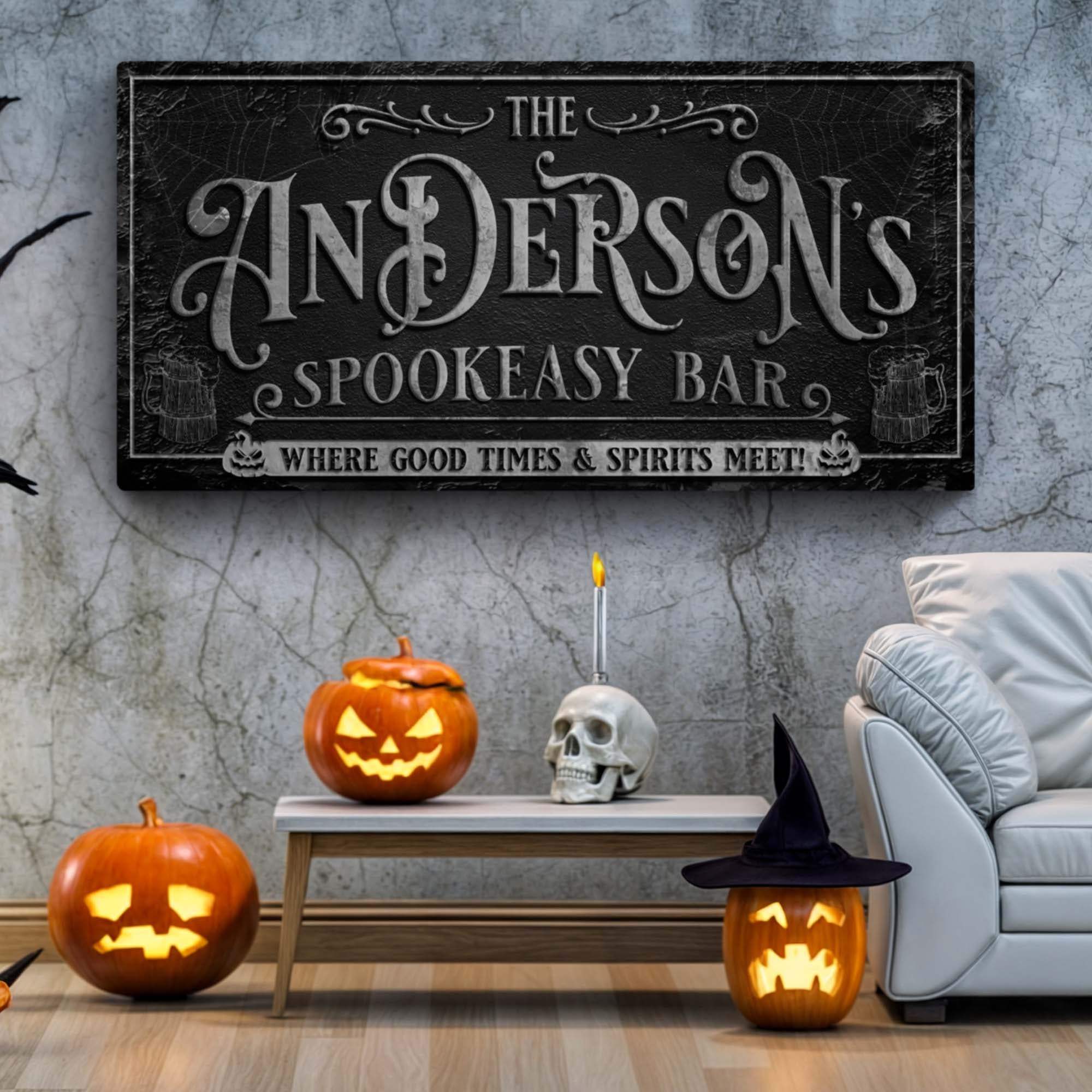 Personalized Spookeasy Bar Sign - Tailored Canvases - Flyclothing LLC