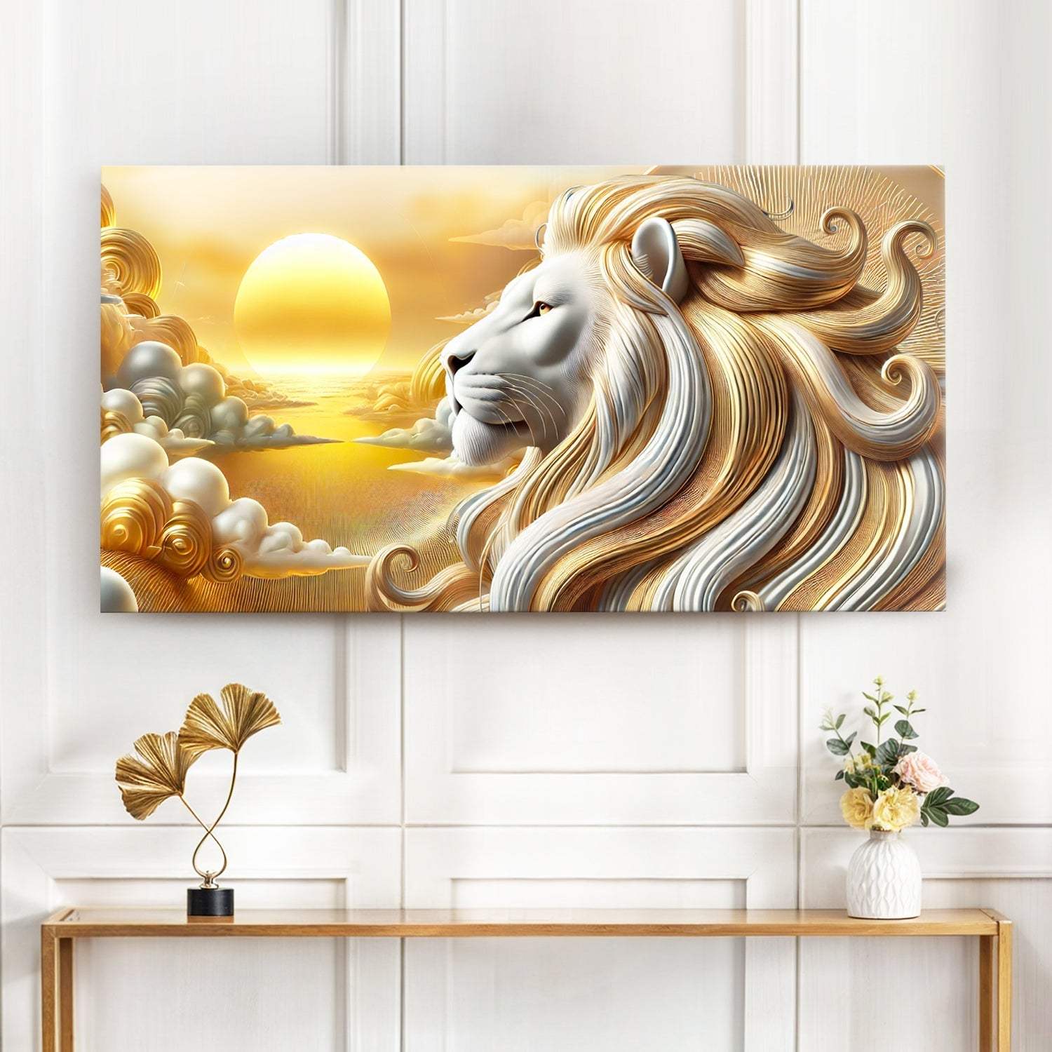 3D Majestic Lion Wall Art V - Tailored Canvases - Flyclothing LLC