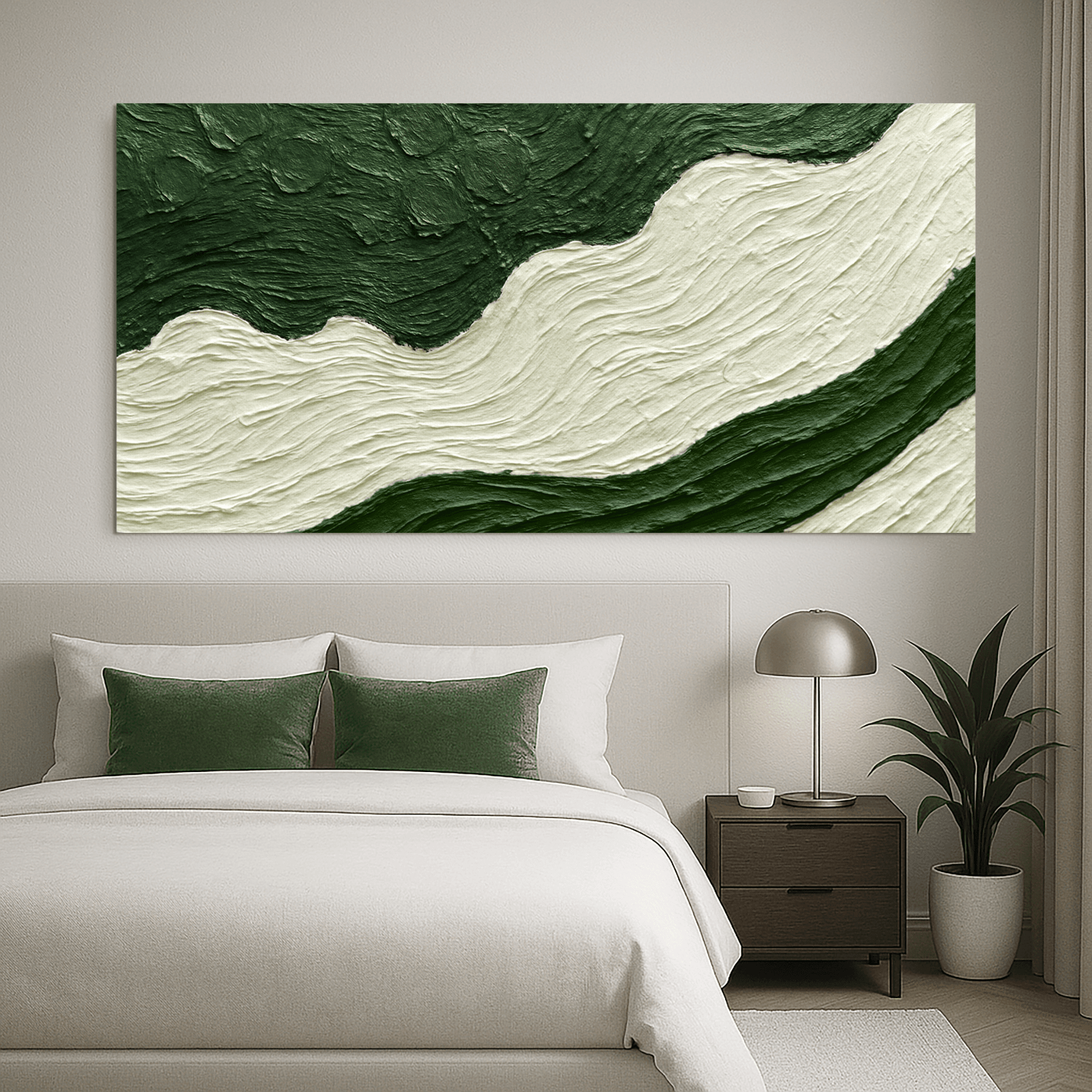 Green Rivers Abstract Wall Art VII - Tailored Canvases - Flyclothing LLC