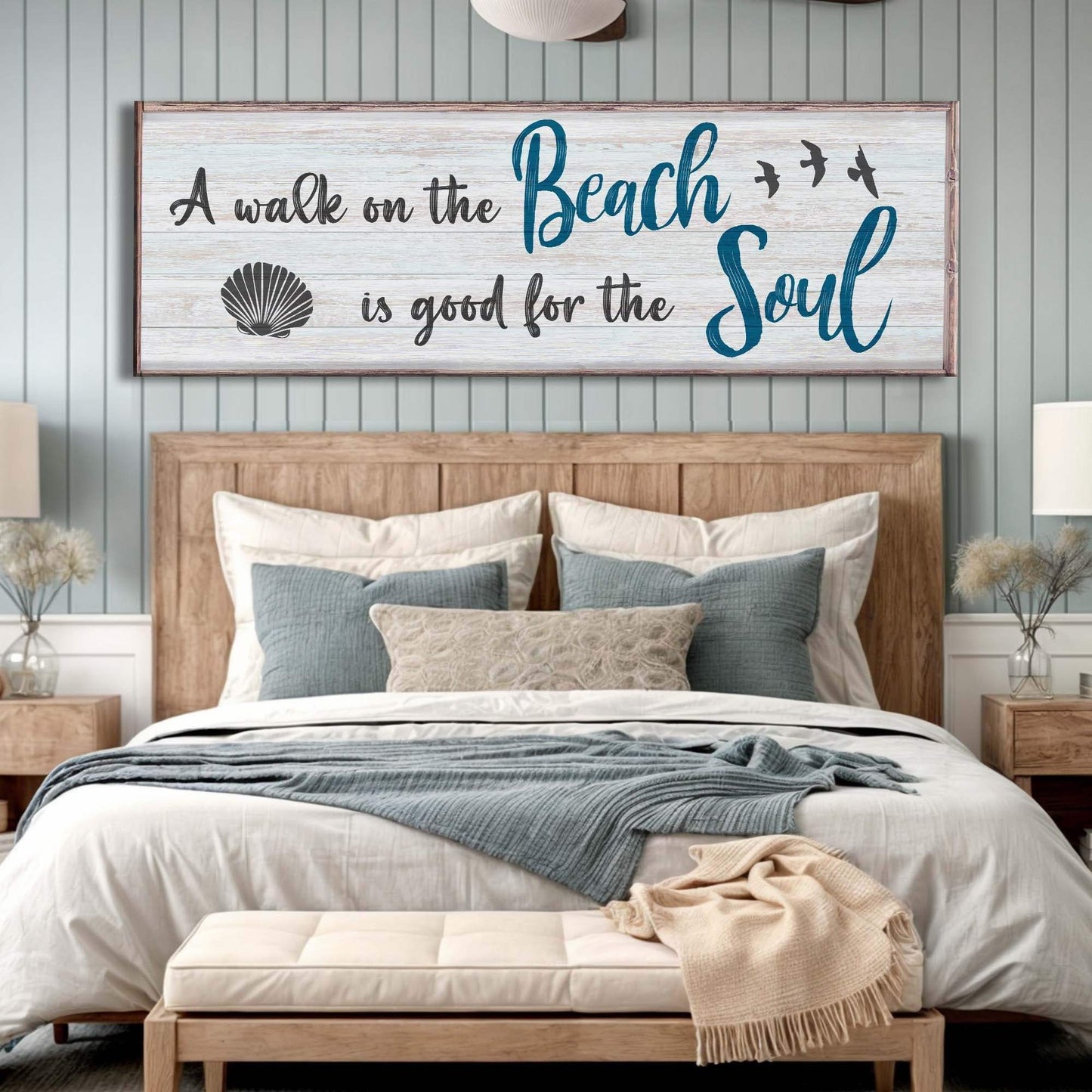 A Walk On The Beach Is Good For The Soul Sign II - Tailored Canvases - Flyclothing LLC