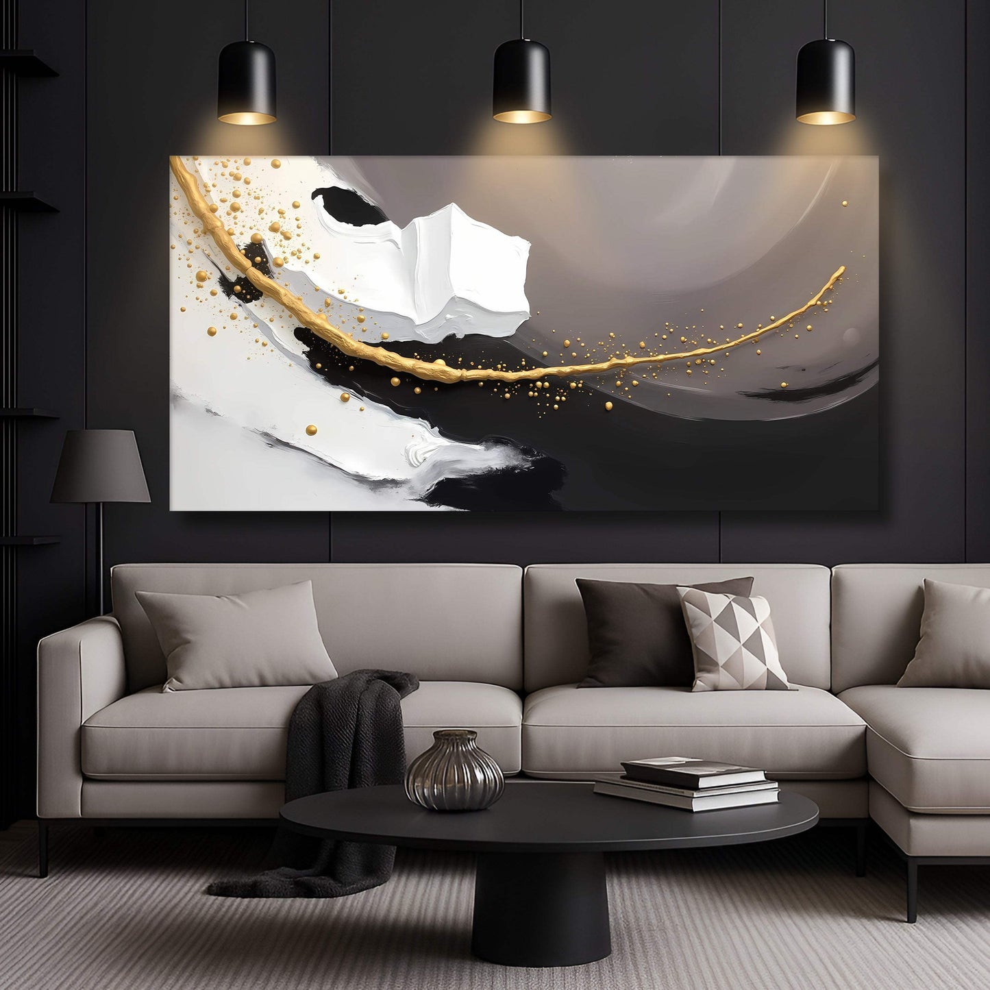 Wave Abstract Wall Art - Tailored Canvases - Flyclothing LLC