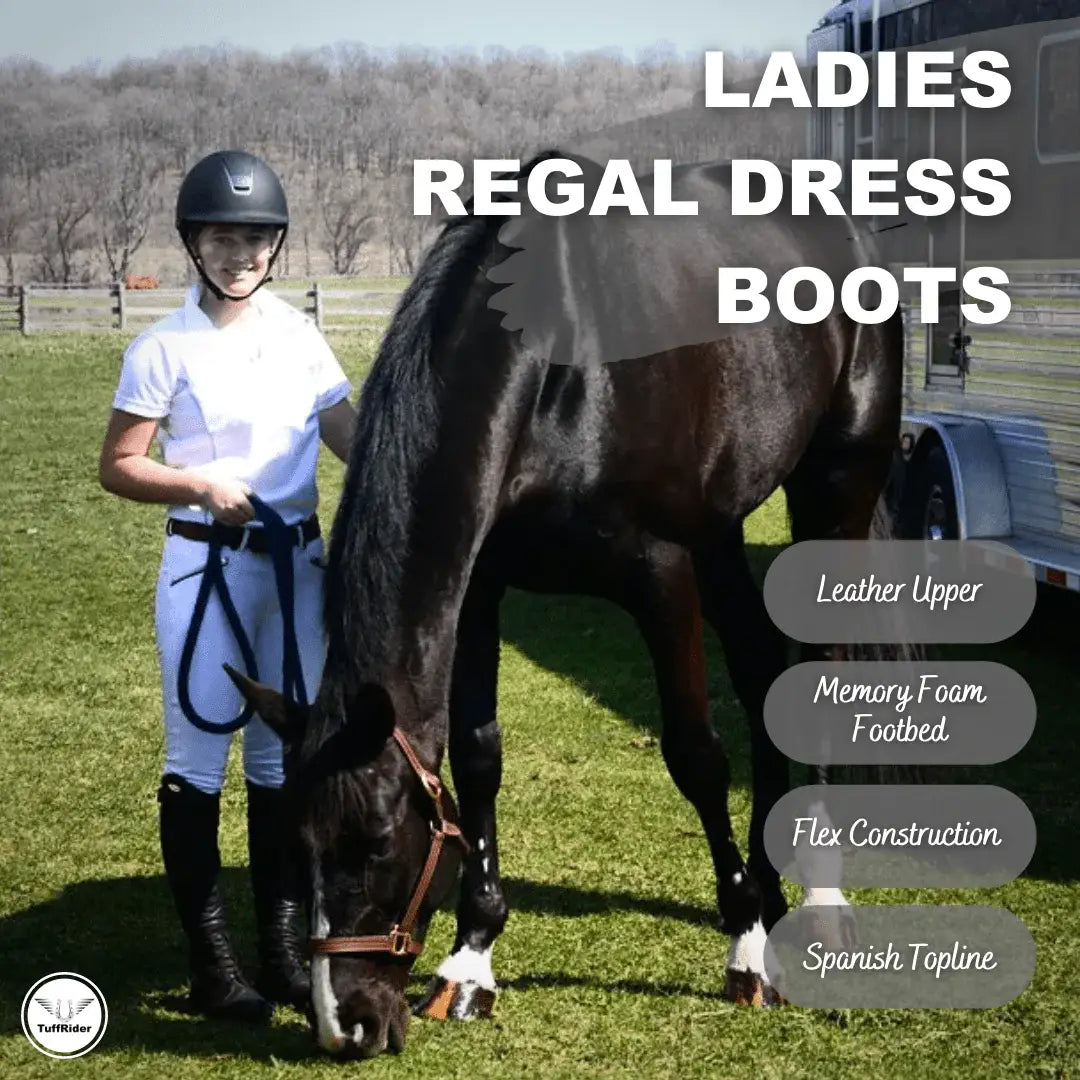 TuffRider Women Leather Regal Dress Boots - Breeches.com - Flyclothing LLC