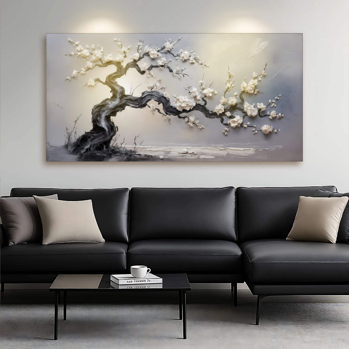 White Blossom Wall Art - Tailored Canvases - Flyclothing LLC
