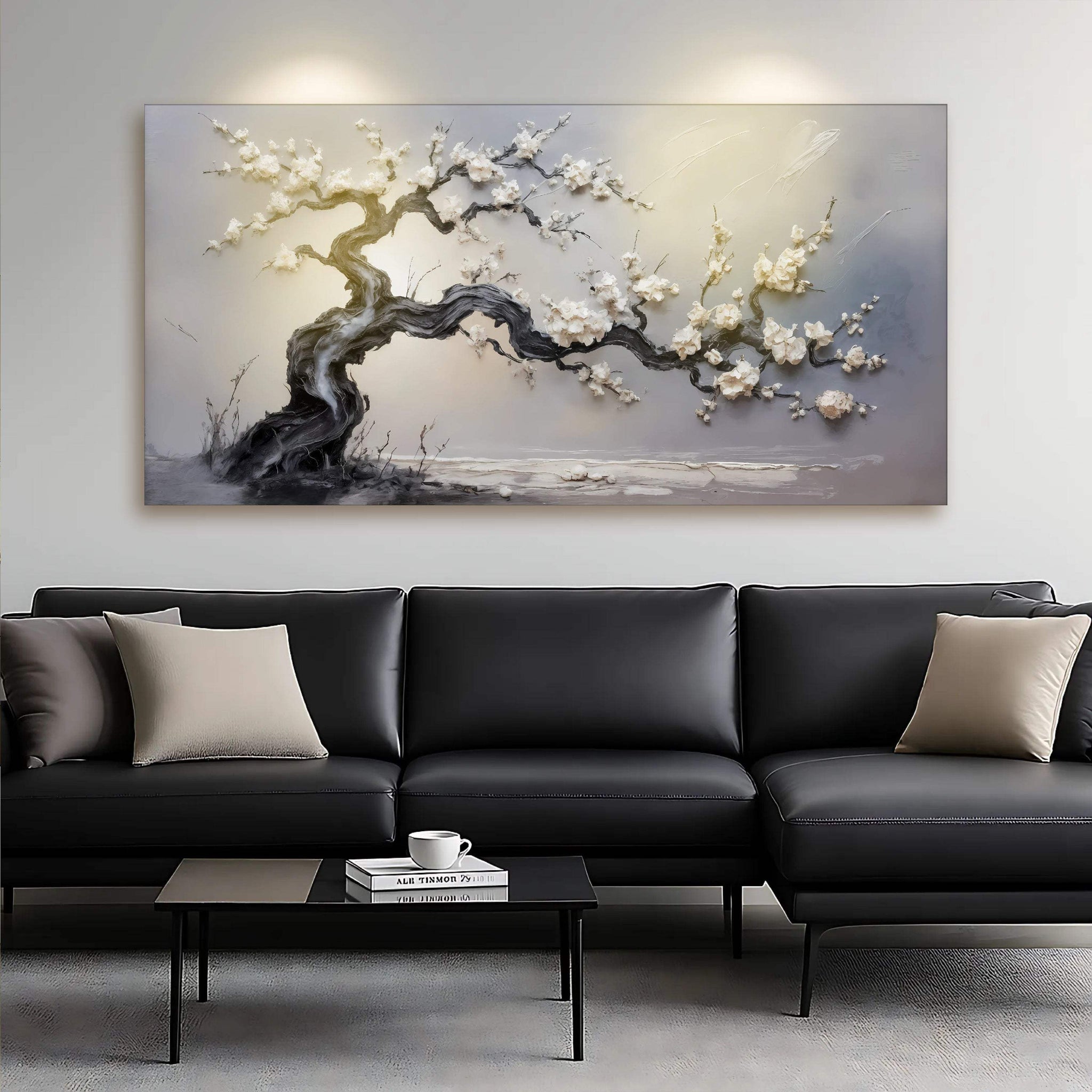 White Blossom Wall Art - Tailored Canvases - Flyclothing LLC