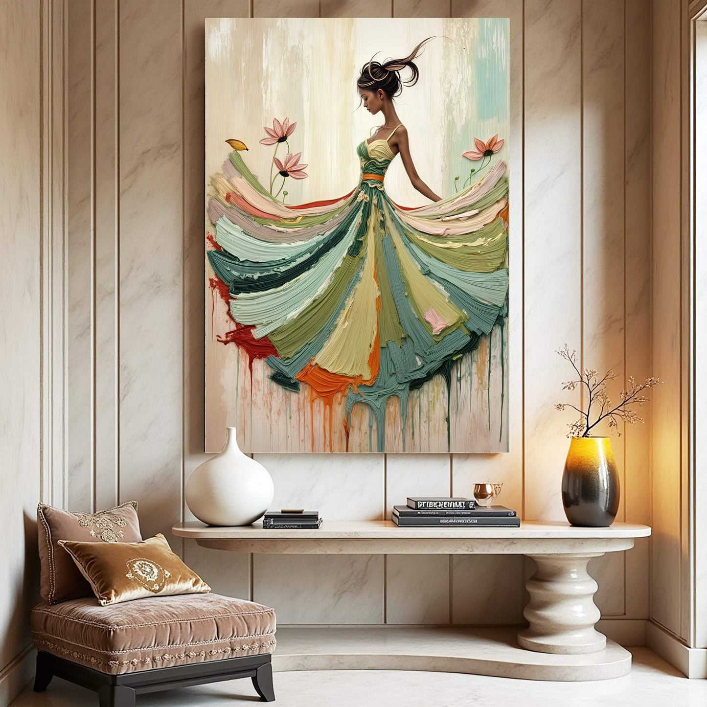 Blooming Modern Abstract Wall Art - Tailored Canvases - Flyclothing LLC