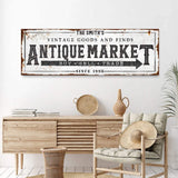 Vintage Antique Market Sign II - Tailored Canvases - Flyclothing LLC