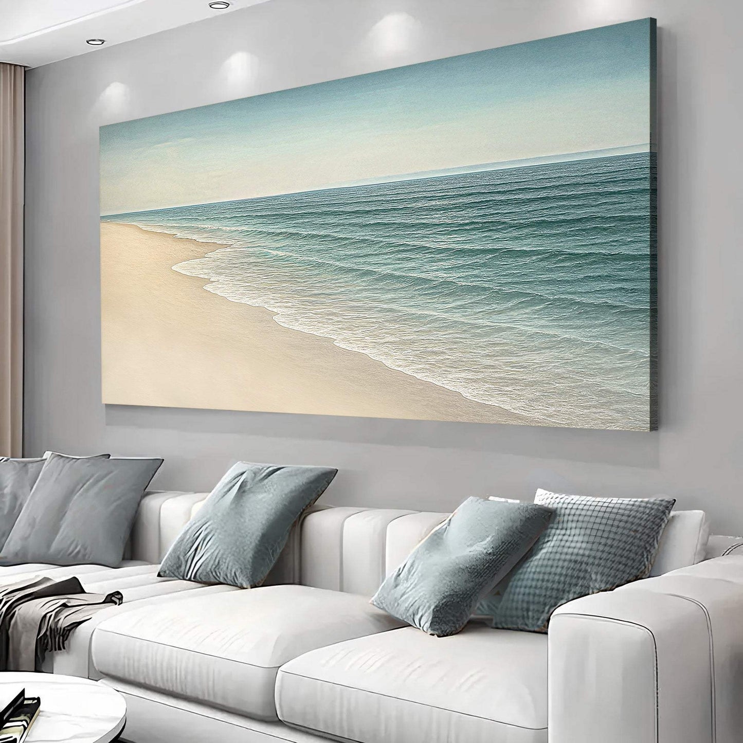 Beach Shoreline Coastal Wall Art II - Tailored Canvases - Flyclothing LLC