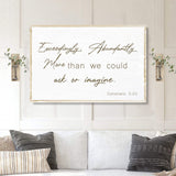 Ephesians 3:20 Farmhouse Faith Sign II - Tailored Canvases - Flyclothing LLC