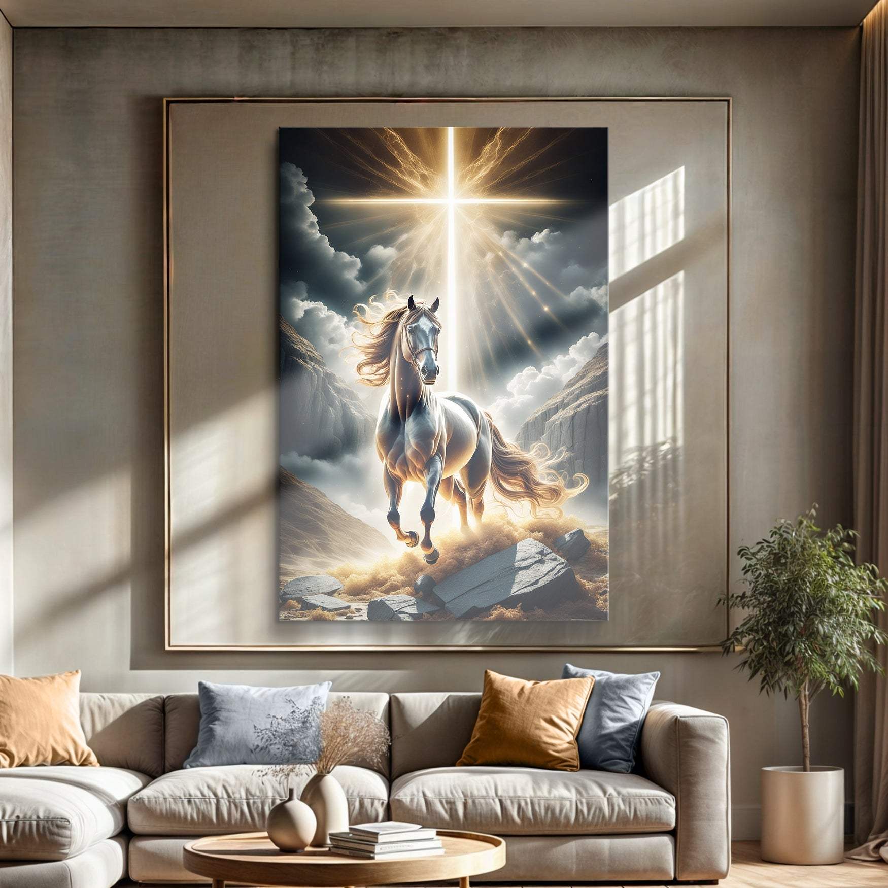 3D Horse Faith Wall Art II - Tailored Canvases - Flyclothing LLC