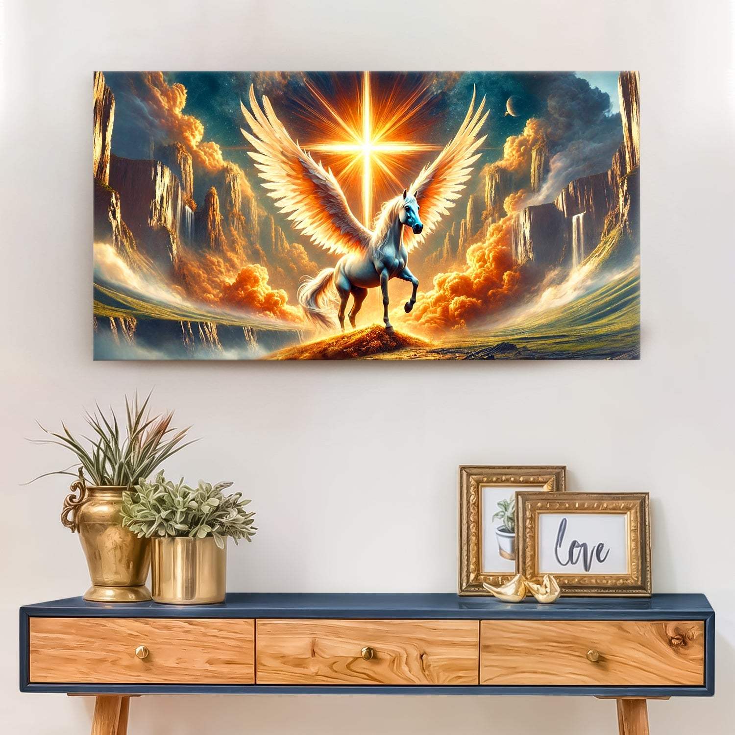 3D Horse Faith Wall Art V - Tailored Canvases - Flyclothing LLC