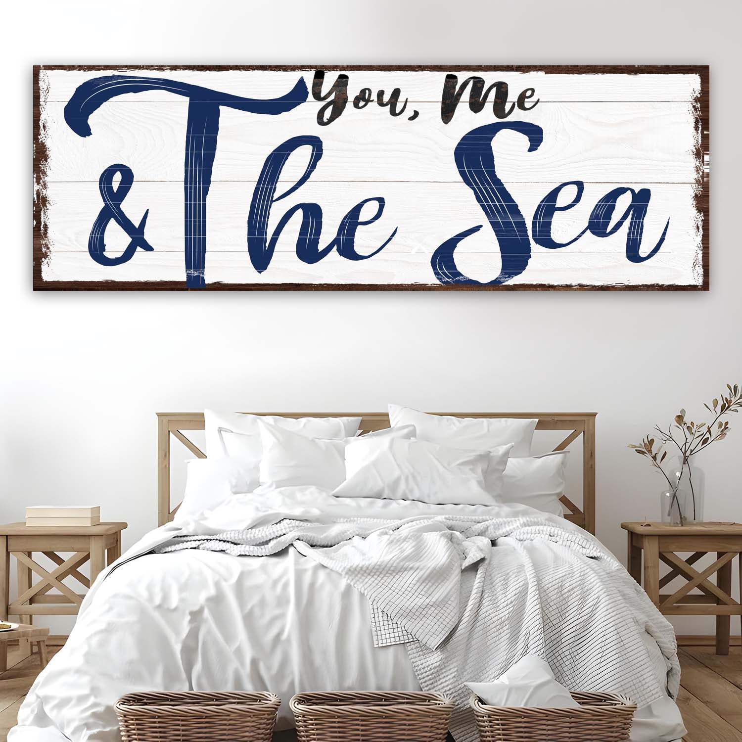 You, Me And The Sea Beach Sign II - Tailored Canvases - Flyclothing LLC