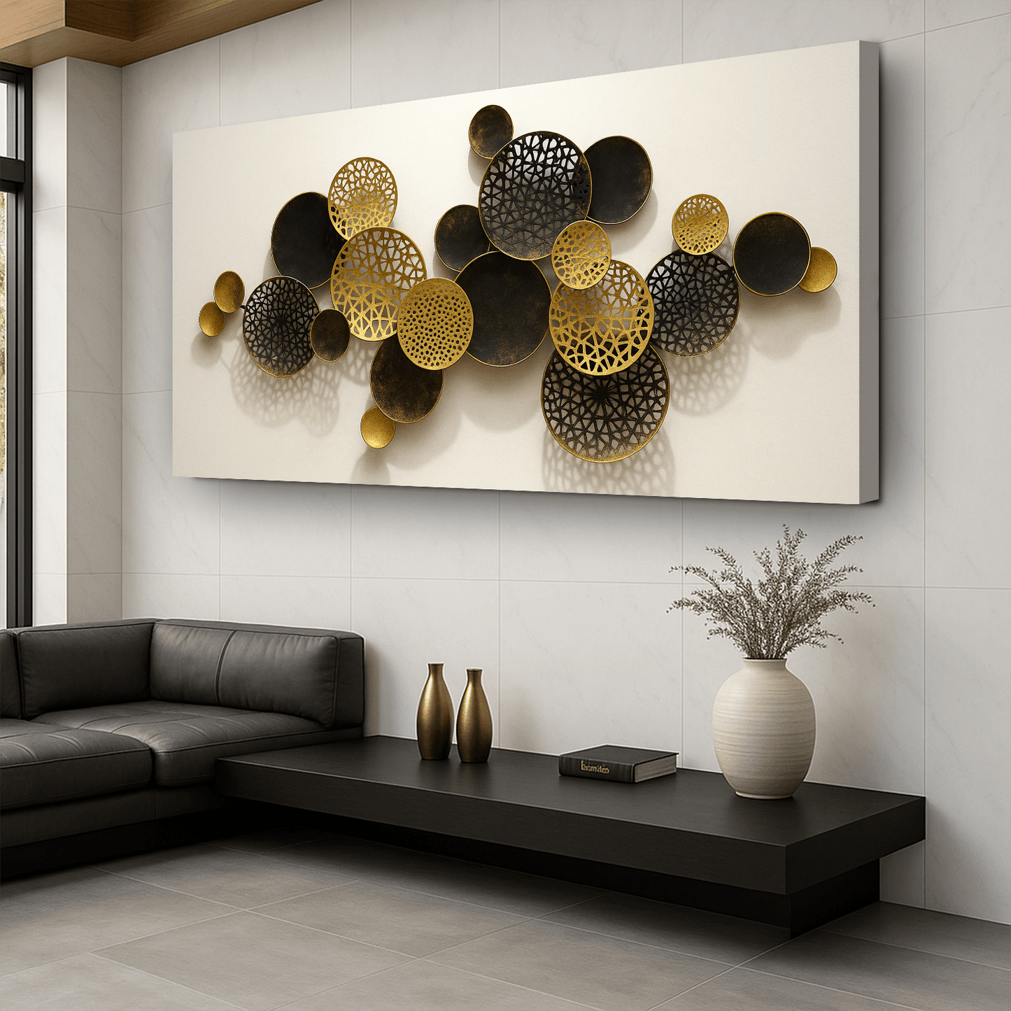 Lotus Leaf Abstract Wall Art V - Tailored Canvases - Flyclothing LLC