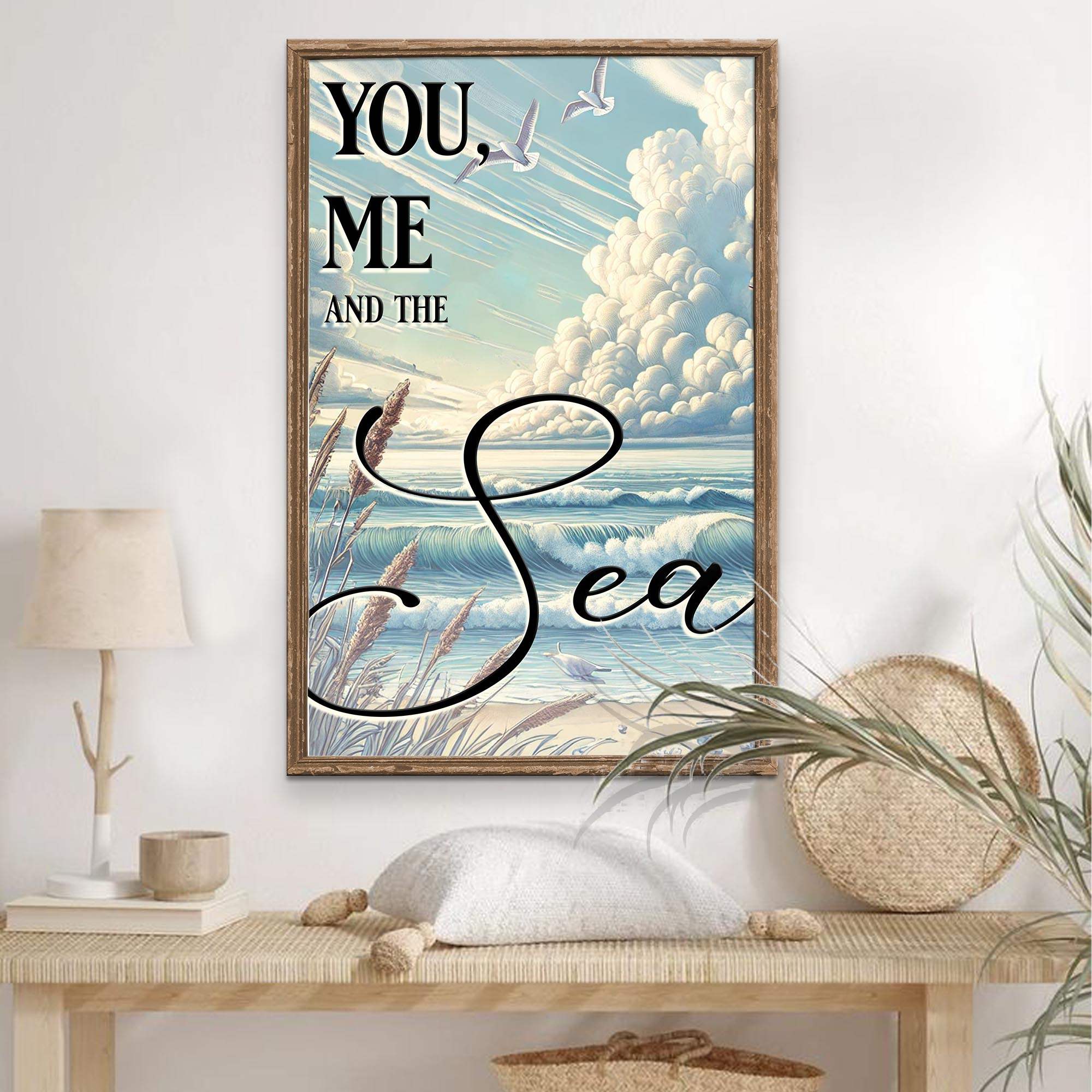 You Me and the Sea Coastal Sign III - Tailored Canvases - Flyclothing LLC