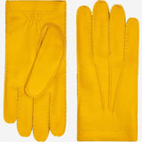 Matteo (yellow) - Italian gloves made of American deerskin leather with cashmere lining